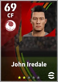 John Iredale eFootball 2026 player card, 69 OVR CF