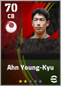 Ahn Young-Kyu eFootball 2026 player card — 70 OVR CB
