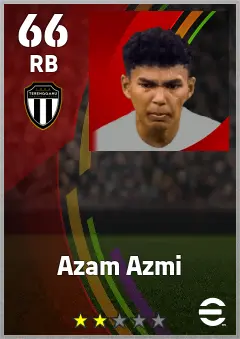 Azam Azmi eFootball 2026 player card — 66 OVR RB