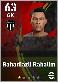 Rahadiazli Rahalim eFootball 2026 player card — 63 OVR GK