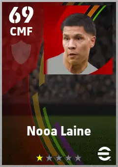 Nooa Laine eFootball 2026 player card — 69 OVR CMF