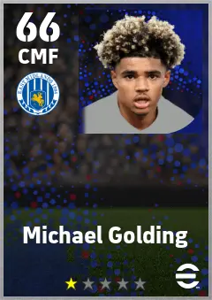 Michael Golding eFootball 2026 player card — 66 OVR CMF