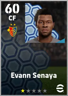 Evann Senaya eFootball 2026 player card — 60 OVR CF