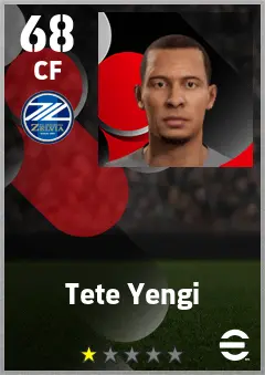Tete Yengi eFootball 2026 player card — 68 OVR CF