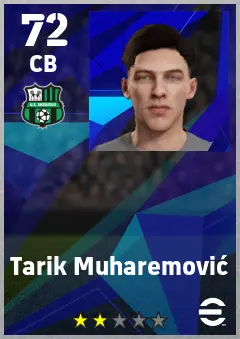 Tarik Muharemovic eFootball 2026 player card — 72 OVR CB