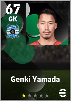 Genki Yamada eFootball 2026 player card — 67 OVR GK