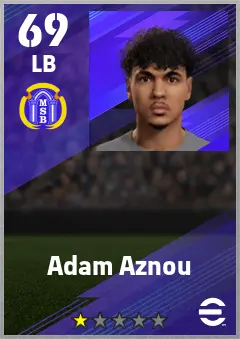 Adam Aznou eFootball 2026 player card — 69 OVR LB
