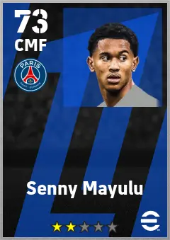 Senny Mayulu eFootball 2026 player card — 73 OVR CMF