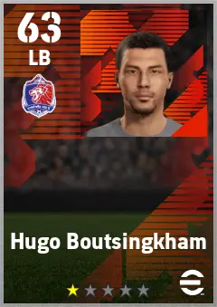 Hugo Boutsingkham eFootball 2026 player card — 63 OVR LB