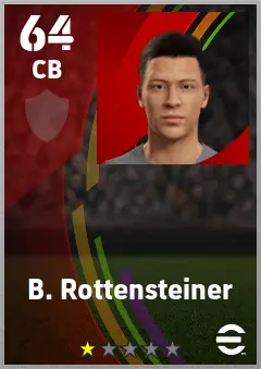 B. Rottensteiner eFootball 2026 player card — 64 OVR CB