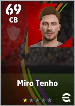 Miro Tenho eFootball 2026 player card — 69 OVR CB