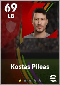 Kostas Pileas eFootball 2026 player card — 69 OVR LB