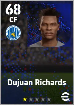 Dujuan Richards eFootball 2026 player card — 68 OVR CF