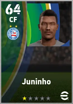 Juninho eFootball 2026 player card — 64 OVR CF