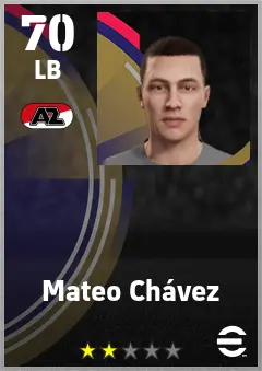 Mateo Chavez eFootball 2026 player card — 70 OVR LB