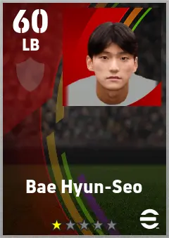 Bae Hyun-Seo eFootball 2026 player card — 60 OVR LB