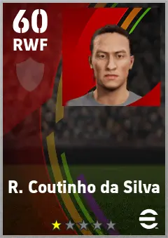 R. Coutinho da Silva eFootball 2026 player card — 60 OVR RWF