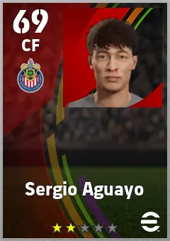 Sergio Aguayo eFootball 2026 player card, 69 OVR CF