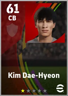 Kim Dae-Hyeon eFootball 2026 player card — 61 OVR CB