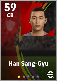 Han Sang-Gyu eFootball 2026 player card — 59 OVR CB