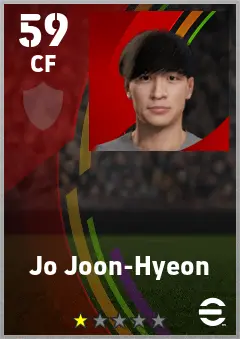 Jo Joon-Hyeon eFootball 2026 player card — 59 OVR CF