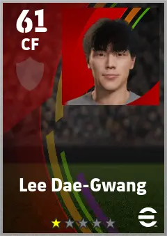 Lee Dae-Gwang eFootball 2026 player card — 61 OVR CF