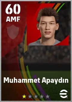 Muhammet Apaydin eFootball 2026 player card — 60 OVR AMF