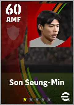 Son Seung-Min eFootball 2026 player card — 60 OVR AMF