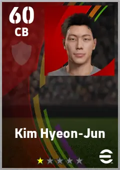 Kim Hyeon-Jun eFootball 2026 player card — 60 OVR CB