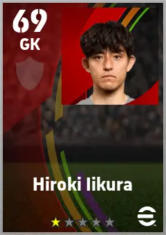 Hiroki Iikura eFootball 2026 player card — 69 OVR GK