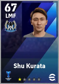 Shu Kurata eFootball 2026 player card — 67 OVR LMF