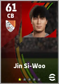 Jin Si-Woo eFootball 2026 player card — 61 OVR CB