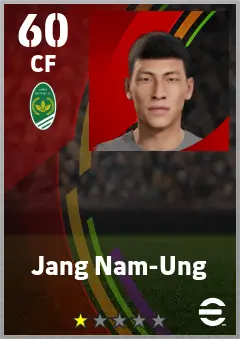 Jang Nam-Ung eFootball 2026 player card — 60 OVR CF