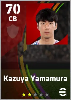 Kazuya Yamamura eFootball 2026 player card — 70 OVR CB