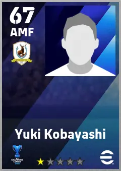 Yuki Kobayashi eFootball 2026 player card — 67 OVR AMF