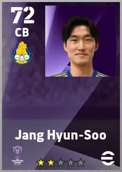 Jang Hyun-Soo eFootball 2026 player card — 72 OVR CB