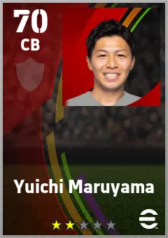 Yuichi Maruyama eFootball 2026 player card — 70 OVR CB
