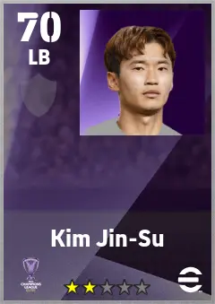 Kim Jin-Su eFootball 2026 player card — 70 OVR LB