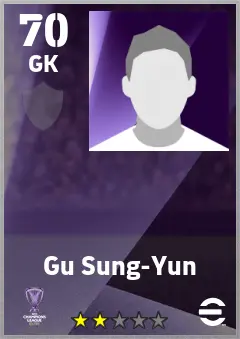 Gu Sung-Yun eFootball 2026 player card — 70 OVR GK