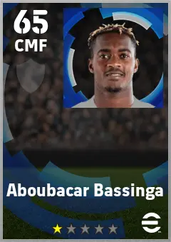 Aboubacar Bassinga eFootball 2026 player card — 65 OVR CMF