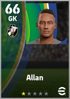 Allan eFootball 2026 player card — 66 OVR GK