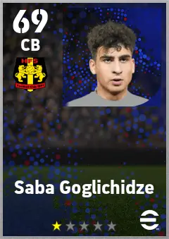 Saba Goglichidze eFootball 2026 player card — 69 OVR CB