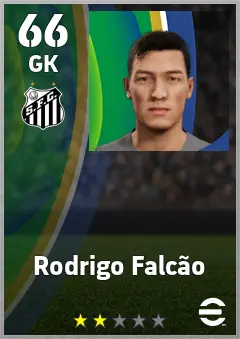 Rodrigo Falcao eFootball 2026 player card — 66 OVR GK