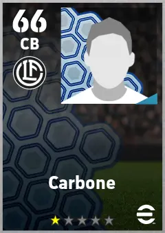 Carbone eFootball 2026 player card — 66 OVR CB