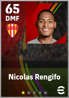Nicolas Rengifo eFootball 2026 player card — 65 OVR DMF