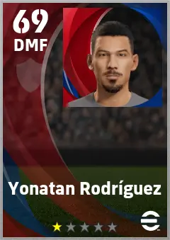 Yonatan Rodriguez eFootball 2026 player card — 69 OVR DMF