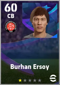 Burhan Ersoy eFootball 2026 player card — 60 OVR CB