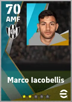 Marco Iacobellis eFootball 2026 player card — 70 OVR AMF
