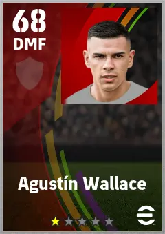 Agustin Wallace eFootball 2026 player card — 68 OVR DMF