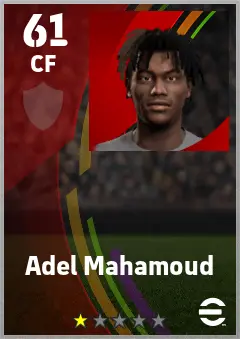 Adel Mahamoud eFootball 2026 player card — 61 OVR CF